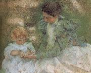 Mary Cassatt Mother and son oil